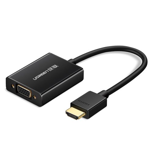 HDMI adaptera adapteris - VGA + USB kabelis - Micro USB 1M melns