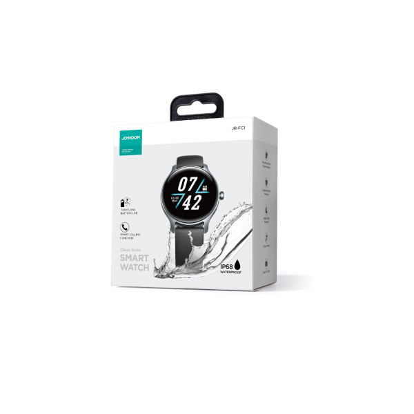 SmartWatch FC1 klasiskā sērija ar funkciju, lai saņemtu IP68 savienojumus pelēkā krāsā
