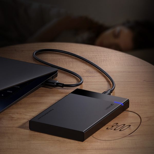 Kabatas korpuss SATA 2,5 '' 6TB USB-C 3.0 melnā krāsā