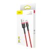 Izturīgs elastīgs kabeļa USB microUSB QC3.0 2,4A 1m sarkans