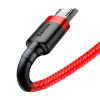 Izturīgs elastīgs kabeļa USB microUSB QC3.0 2,4A 1m sarkans