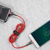 Izturīgs elastīgs kabeļa USB microUSB QC3.0 2,4A 1m sarkans
