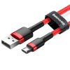 Izturīgs elastīgs kabeļa USB microUSB QC3.0 2,4A 1m sarkans