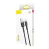 Izturīgs elastīgs kabelis USB microUSB 1,5A 2m melns un pelēks kabelis