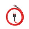 Izturīgs elastīgs USB kabeļa USB-C QC3.0 3A 0,5 m sarkanā krāsā
