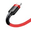 Izturīgs elastīgs USB kabelis USB-C QC3.0 3A 1M RED