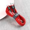 Izturīgs elastīgs USB kabelis USB-C QC3.0 3A 1M RED