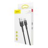 Izturīgs elastīgs USB kabelis USB-C QC3.0 3A 1M melnais pelējums