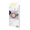 Izturīgs elastīgs kabeļa USB kabelis iPhone iPhone Lightning QC3.0 2,4A 0,5 m sarkanā krāsā