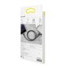 Izturīgs elastīgs kabelis USB kabelis iPhone Lightning QC3.0 2,4A 0,5 m melns un pelēks