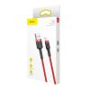Izturīgs elastīgs kabeļa USB kabelis iPhone zibens QC3.0 2,4A 1m sarkanais