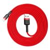 Izturīgs elastīgs kabeļa USB kabelis iPhone zibens QC3.0 1,5A 2m sarkans
