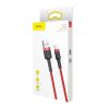 Izturīgs elastīgs kabeļa USB kabelis iPhone zibens QC3.0 1,5A 2m sarkans