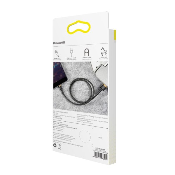 Izturīgs elastīgs kabelis USB kabelis iPhone Lightning QC3.0 1,5A 2m melns un zelts