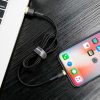 Izturīgs elastīgs kabelis USB kabelis iPhone Lightning QC3.0 1,5A 2m melns un zelts