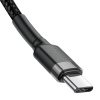 Izturīgs elastīgs kabelis USB-C PD PD 2,0 60W 20V 3A QC3.0 1M Black-Share