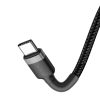 Izturīgs elastīgs kabelis USB-C PD PD 2,0 60W 20V 3A QC3.0 1M Black-Share