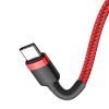 Izturīgs elastīgs kabelis USB-C PD PD 2,0 60W 20V 3A QC3.0 2M RED