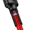 Izturīgs elastīgs kabelis USB-C PD PD 2,0 60W 20V 3A QC3.0 2M RED