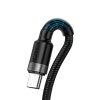 Izturīgs kabelis USB-C 40W USB-C ātrais lādiņš 3.0 QC 3,0 1m pelēks-melns
