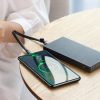 Vienkāršs plakans USB-C 5A 40W ātrs lādiņš 3.0 QC 3.0 23cm pelēks kabelis