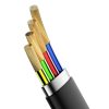 Vienkāršs plakans USB-C 5A 40W ātrs lādiņš 3.0 QC 3.0 23cm pelēks kabelis