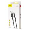 Izturīgs neilona kabeļa USB kabelis iPhone Lightning QC3.0 2A 3m melns un pelēks