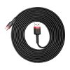 Izturīgs neilona kabelis USB-C QC3.0 2A 3M melnais un sarkanais kabelis