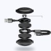 Izstrādāts kabelis 3in1 USB microUSB iPhone Lightning USB-C 3,5A 35cm 120cm melns