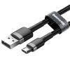 Izturīgs neilona kabelis USB microUSB 2A 3M melnā pelējuma kabelis