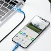 Izturīgs neilona kabelis USB-C PD PD iPhone Lightning 18W QC3.0 1M melnais pelējums