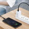 Izturīgs neilona kabelis USB-C PD PD iPhone Lightning 18W QC3.0 1M melnais pelējums