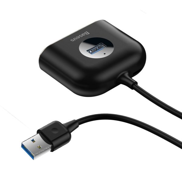 Adaptera adaptera centrs 4W1 USB USB3.0 adapteris USB3.0*1+USB2.0*3 1M Black