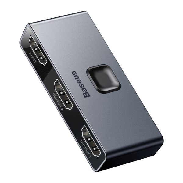 Slēdzis sadalītāja slēdzis HDMI 2X HDMI 4K 30 Hz divu ceļu pelēks