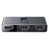 Slēdzis sadalītāja slēdzis HDMI 2X HDMI 4K 30 Hz divu ceļu pelēks
