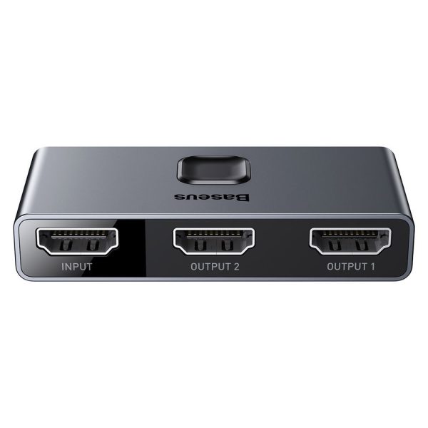 Slēdzis sadalītāja slēdzis HDMI 2X HDMI 4K 30 Hz divu ceļu pelēks
