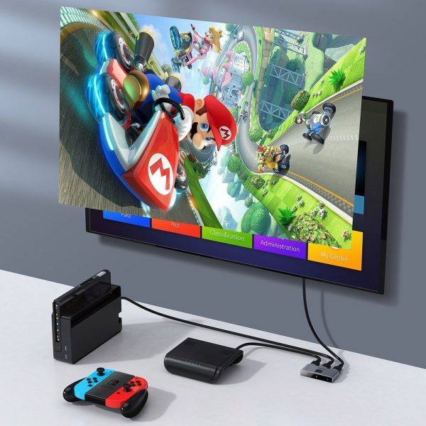 Slēdzis sadalītāja slēdzis HDMI 2X HDMI 4K 30 Hz divu ceļu pelēks