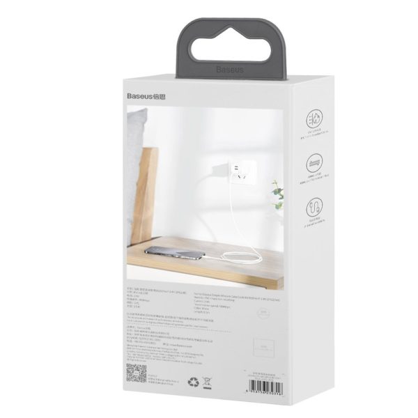 2x USB kabeļa iPhone zibens ātra uzlādes barošanas piegāde 1,5 m baltā krāsā