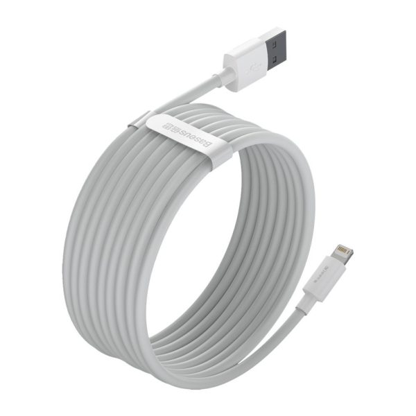 2x USB kabeļa iPhone zibens ātra uzlādes barošanas piegāde 1,5 m baltā krāsā