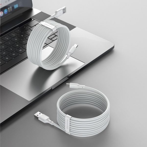 2x USB-C USB-C kabeļa ātras piegādes ātruma lādiņš 40 W 5 A 1,5 m balts