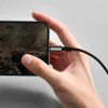 Spēcīgs kabeļa kabelis USB bremžu iPhone Lightning 2,4 A 2 m melnā krāsā