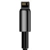 Spēcīgs kabeļa kabelis USB bremžu iPhone Lightning 2,4 A 2 m melnā krāsā