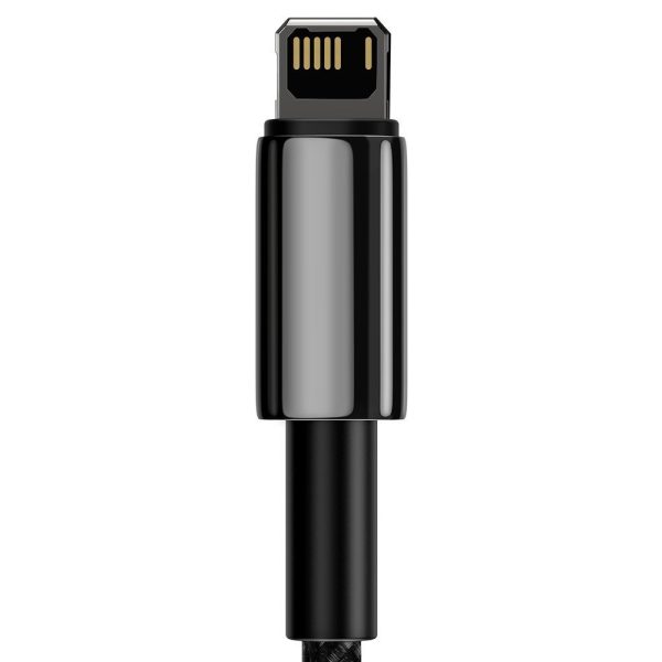 Spēcīgs kabeļa kabelis USB bremžu iPhone Lightning 2,4 A 2 m melnā krāsā