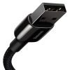 Spēcīgs kabeļa kabelis USB bremžu iPhone Lightning 2,4 A 2 m melnā krāsā