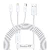 Superior 3in1 USB kabeļa iPhone zibens USB-C microUSB 3