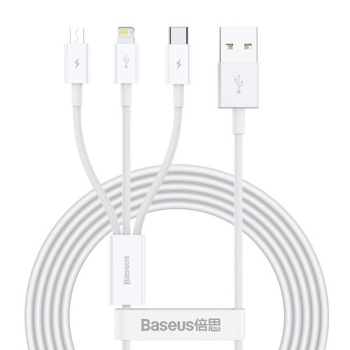 Superior 3in1 USB kabeļa iPhone zibens USB-C microUSB 3
