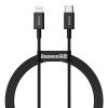 Superior Cable USB-C iphone zibens kabelis ātrai uzlādēšanai 20 W 1M Black