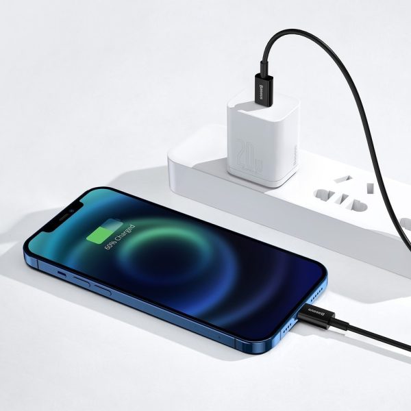 Superior Cable USB-C iphone zibens kabelis ātrai uzlādēšanai 20 W 1M Black