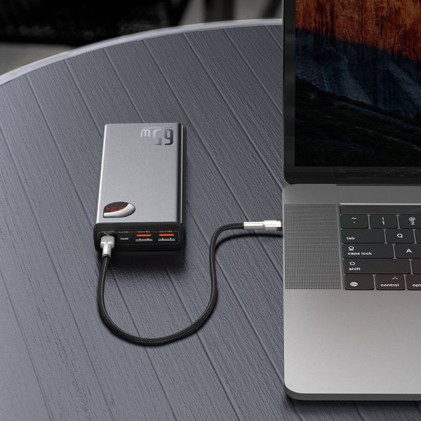 Adaman PowerBank 2X USB 1X USB-C 1X MicroUSB 20000MAH 65W Quick Charge Black