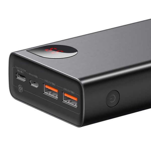 Adaman PowerBank 2X USB 1X USB-C 1X MicroUSB 20000MAH 65W Quick Charge Black
